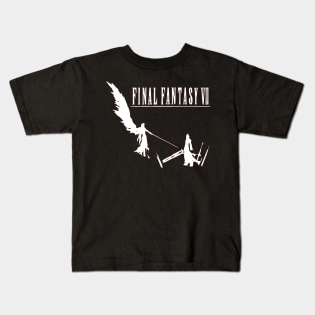 Cloud vs Sephiroth Final Fantasy Kids T-Shirt by OtakuPapercraft